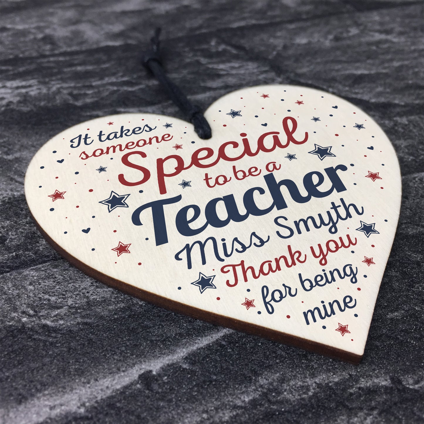 Personalised Handmade Heart Gift For Teacher Leaving Present