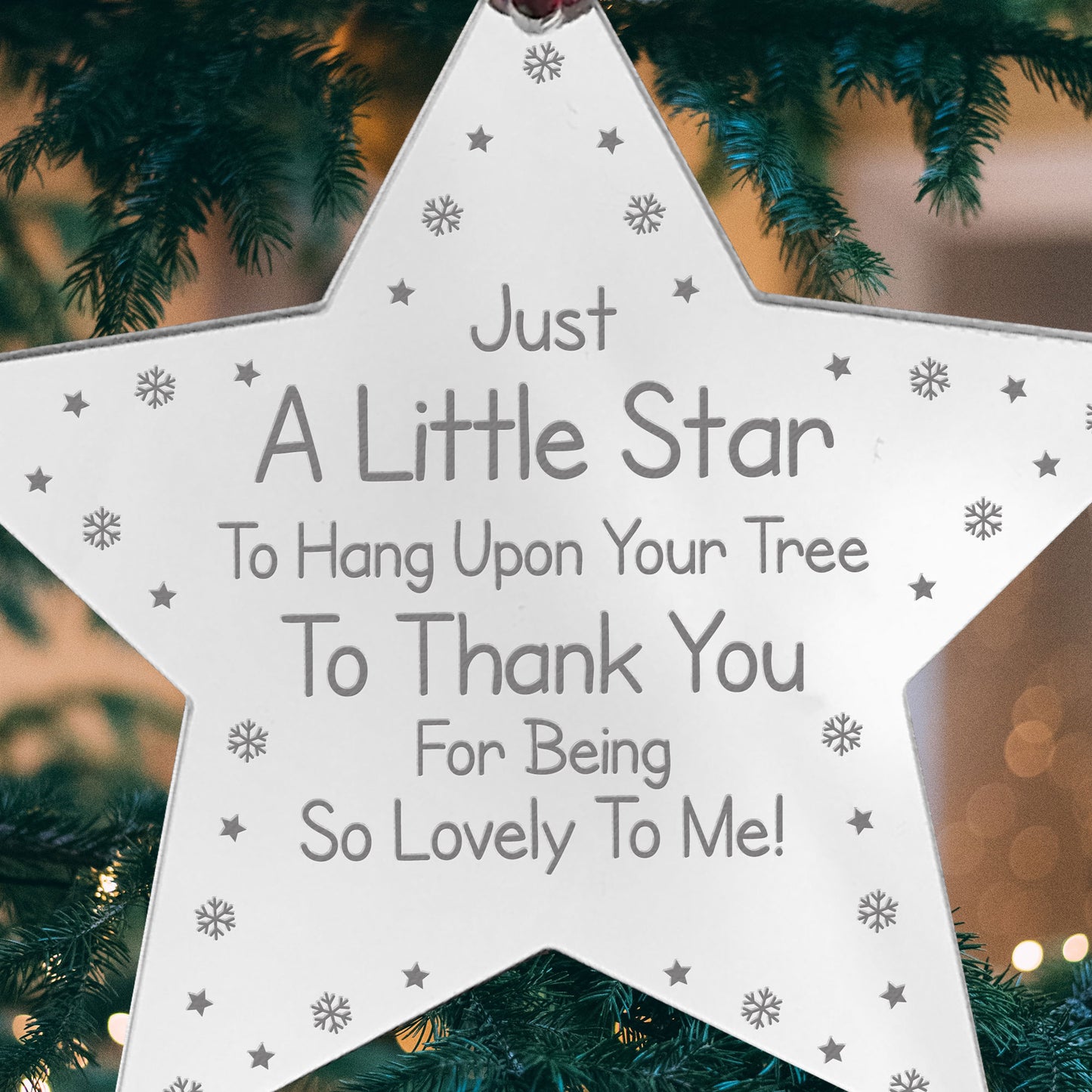 Thank You Christmas Gift For Teacher Assistant Engraved Star