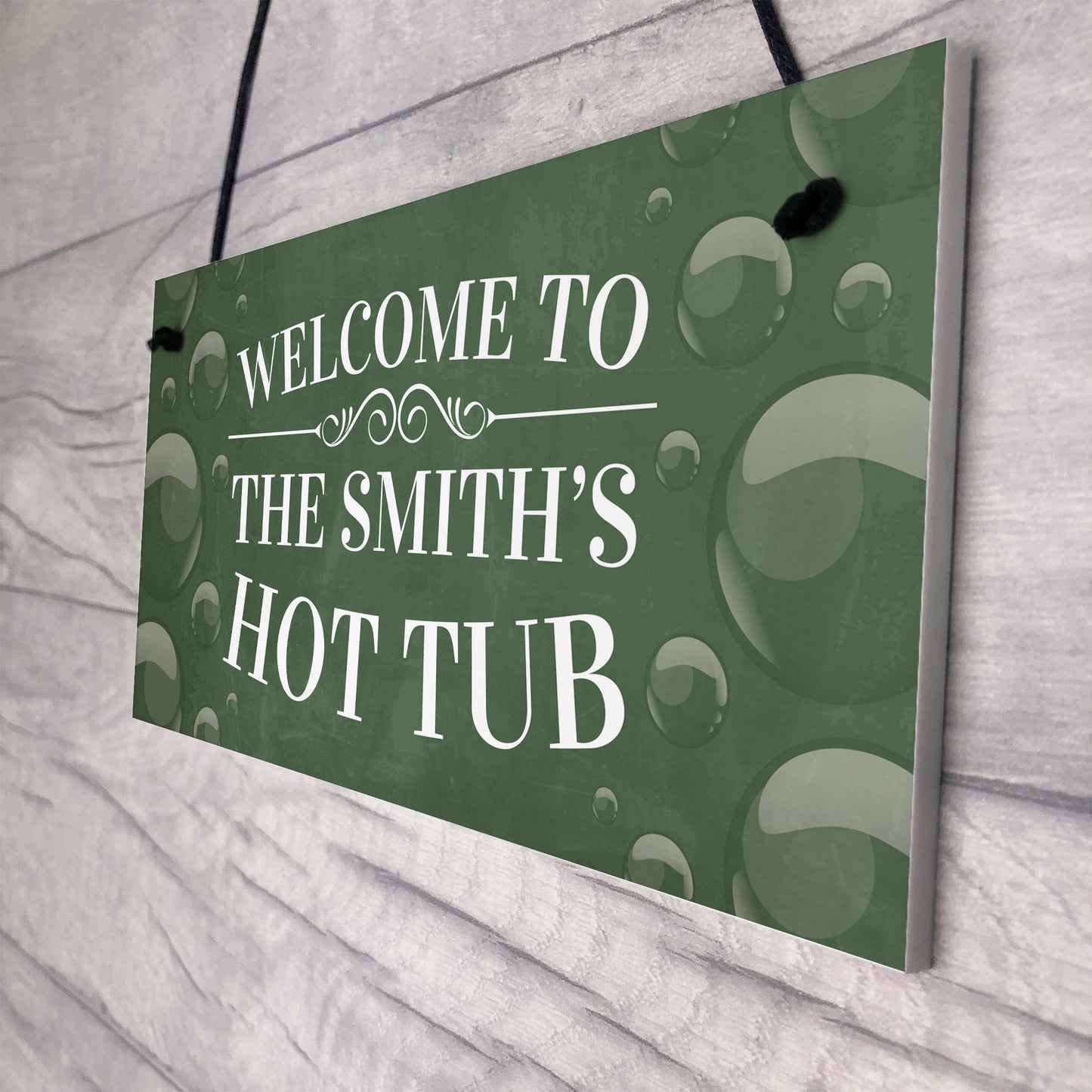 Novelty Hot Tub Decor Personalised Hot Tub Sign Family Gift