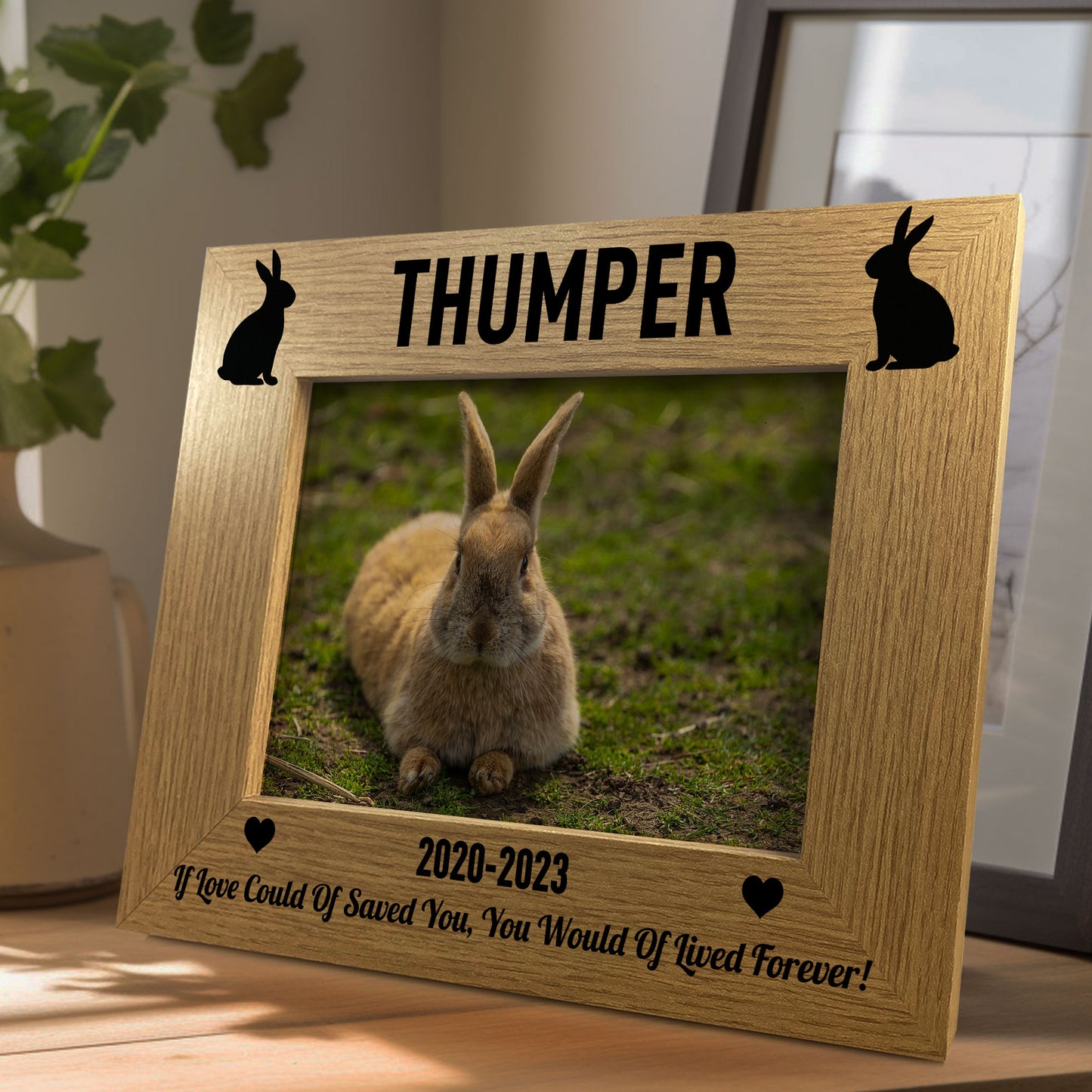Personalised Memorial Photo Frame For Rabbit 7x5 Pet Memorial