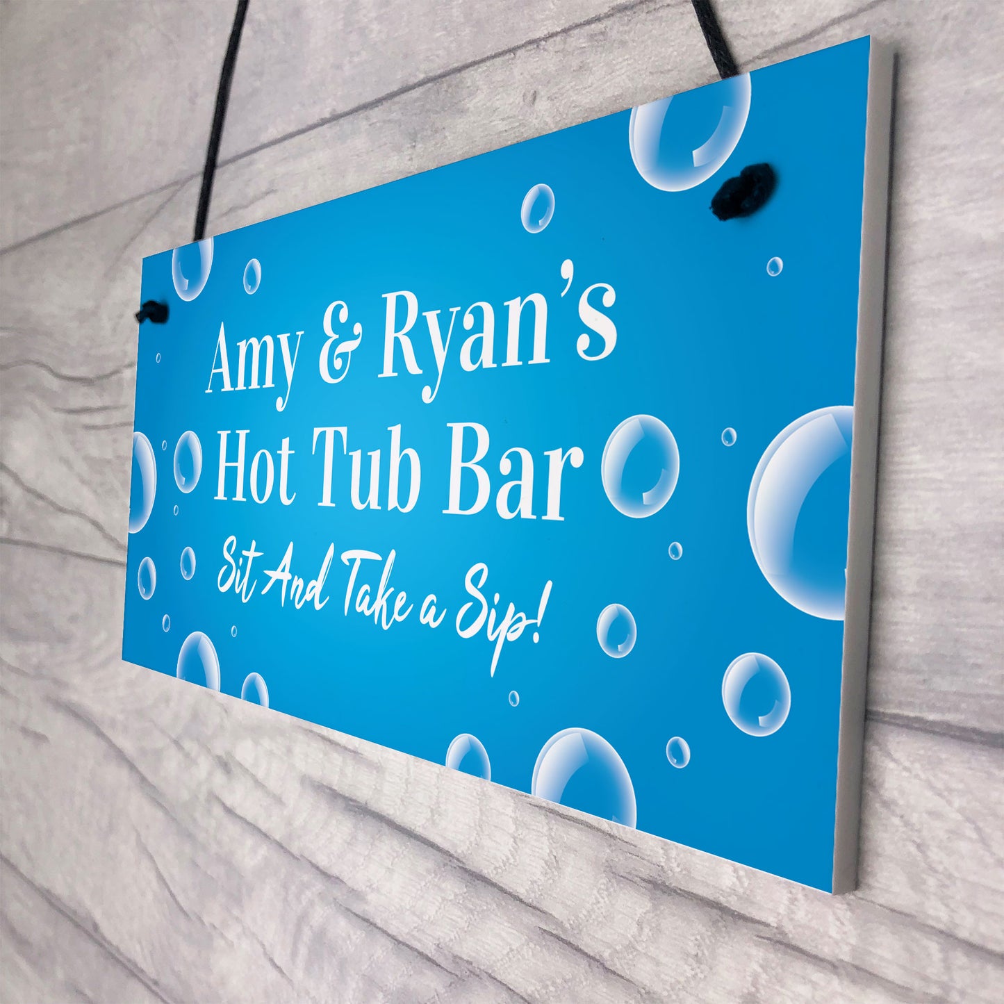 Personalised Hot Tub Bar Signs Novelty Home Bar Garden Sign Hot