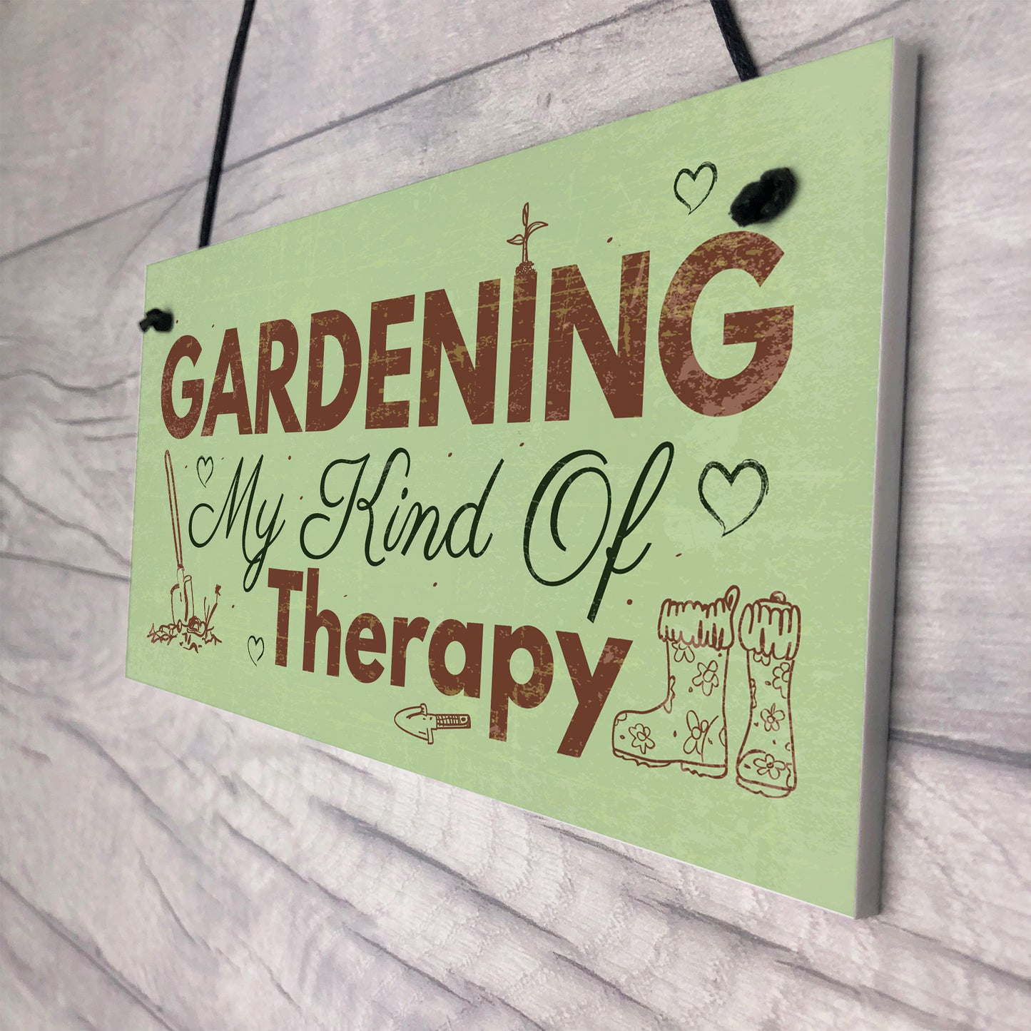 Gardening My Therapy Novelty Plaque SummerHouse Sign Garden