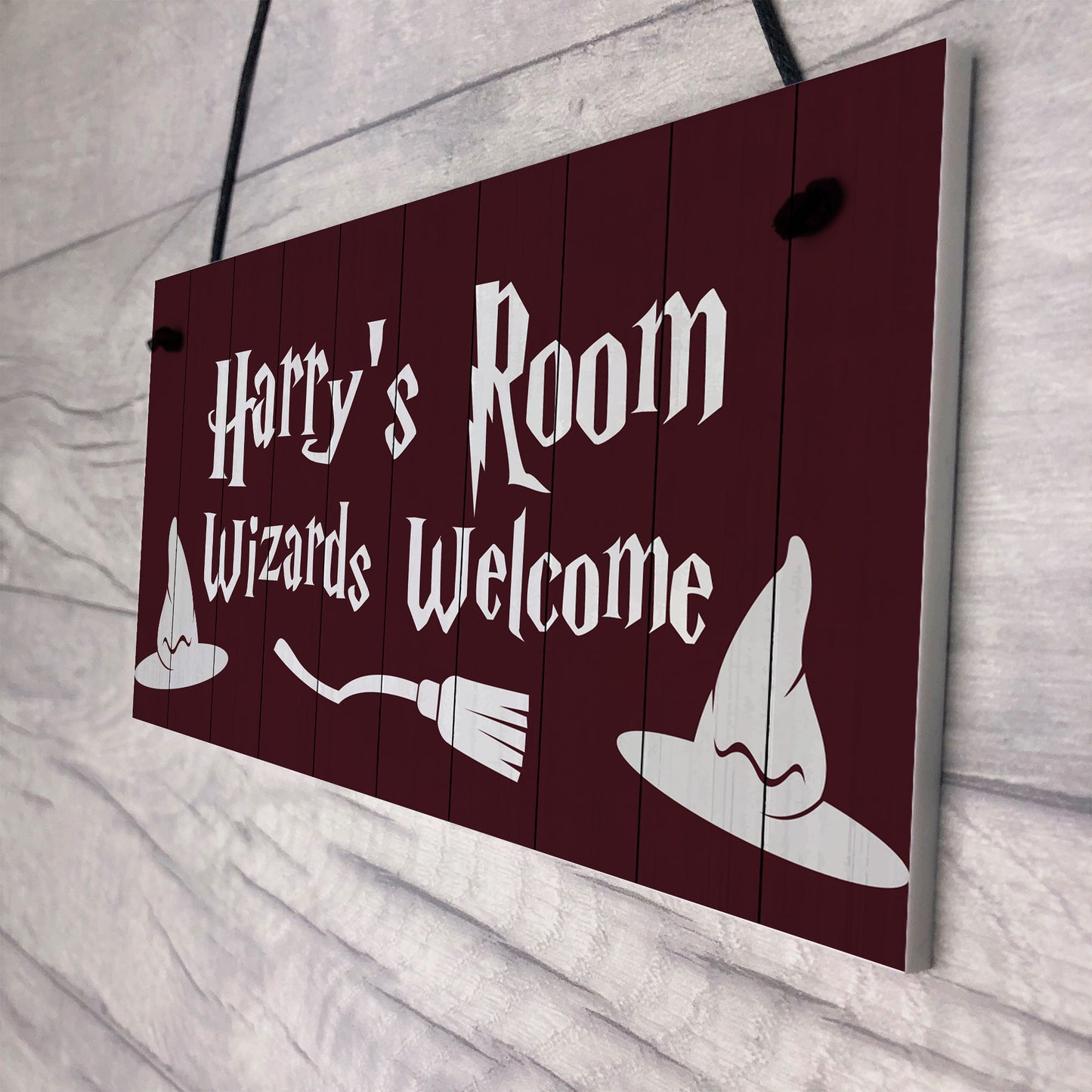 PERSONALISED Bedroom Sign Wizards Welcome Wizard Theme