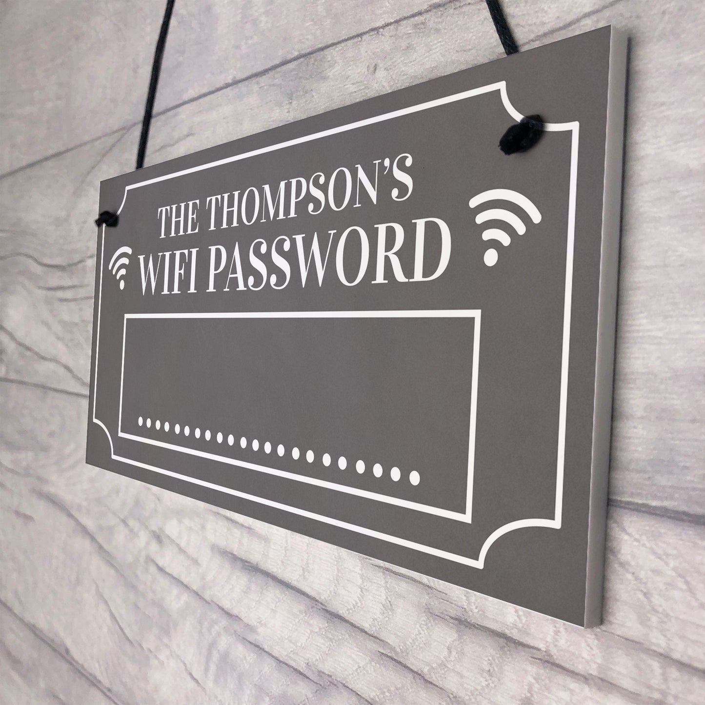 Family Wifi Password PERSONALISED Wifi Network Display Sign