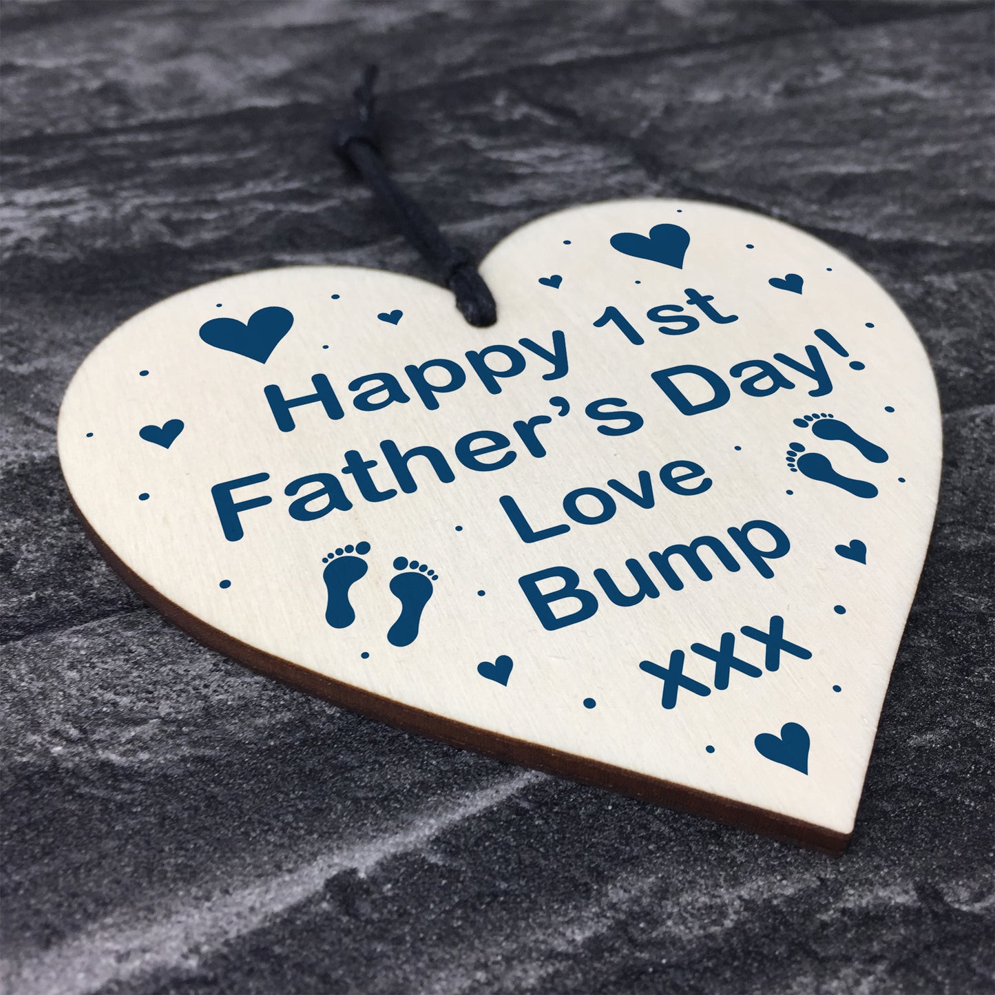 Novelty 1st Fathers Day Gift From Bump Hanging Heart New Daddy