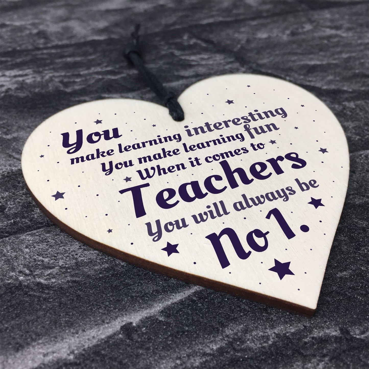 No1 Thank You Teacher Gifts Heart Leaving Nursery School Sign