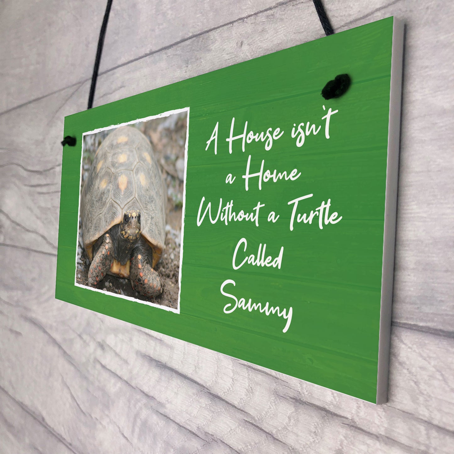 Novelty Turtle Tortoise Sign For Home Tank Hanging Personalised