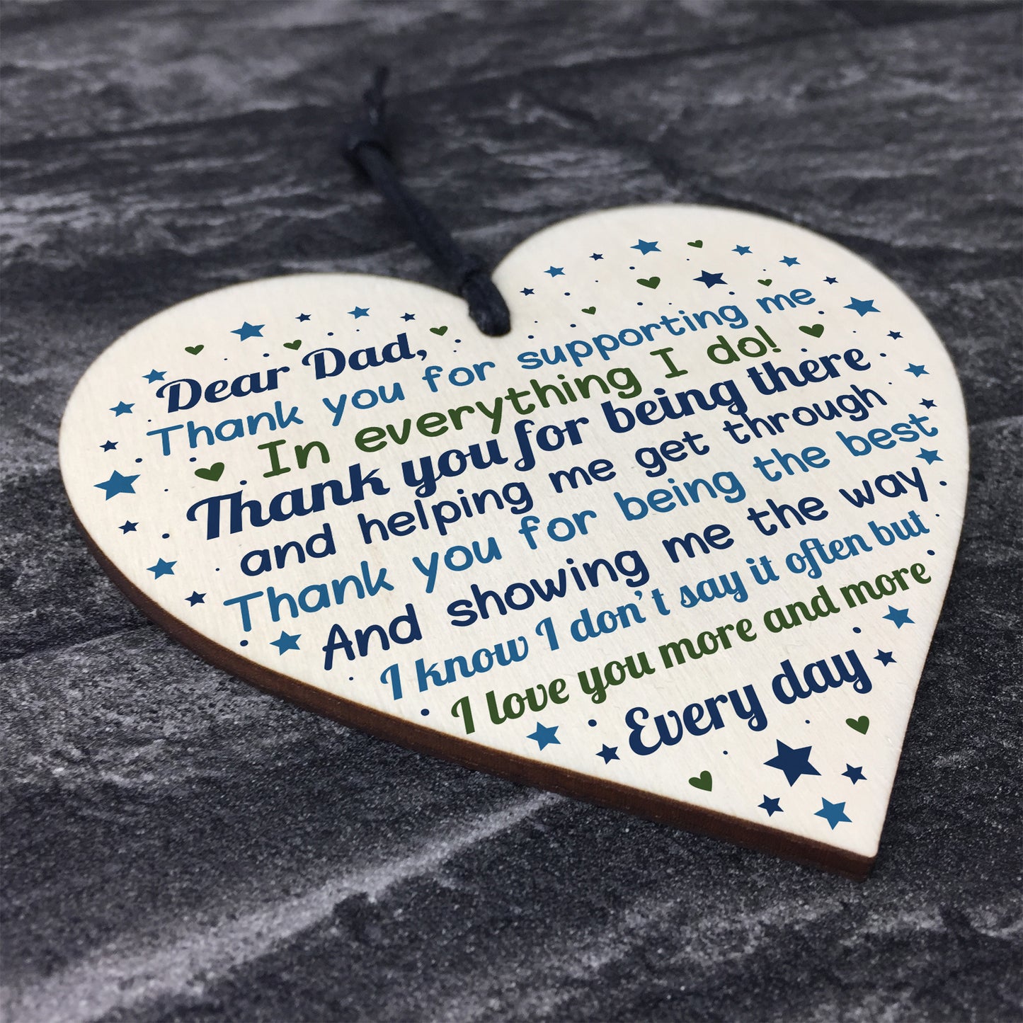 Daddy To Be Gift Wooden Heart Fathers Day Gift For Him Daddy