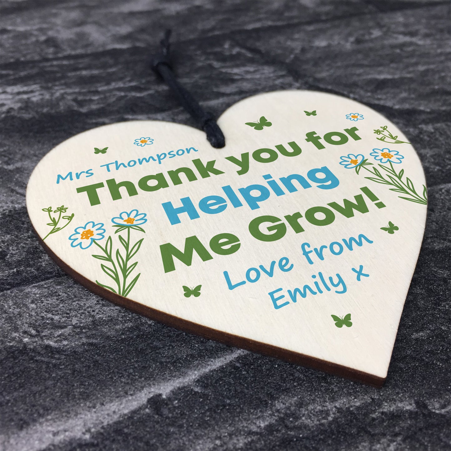 Thank You PERSONALISED Wood Gift For Teacher Assistant Tutor