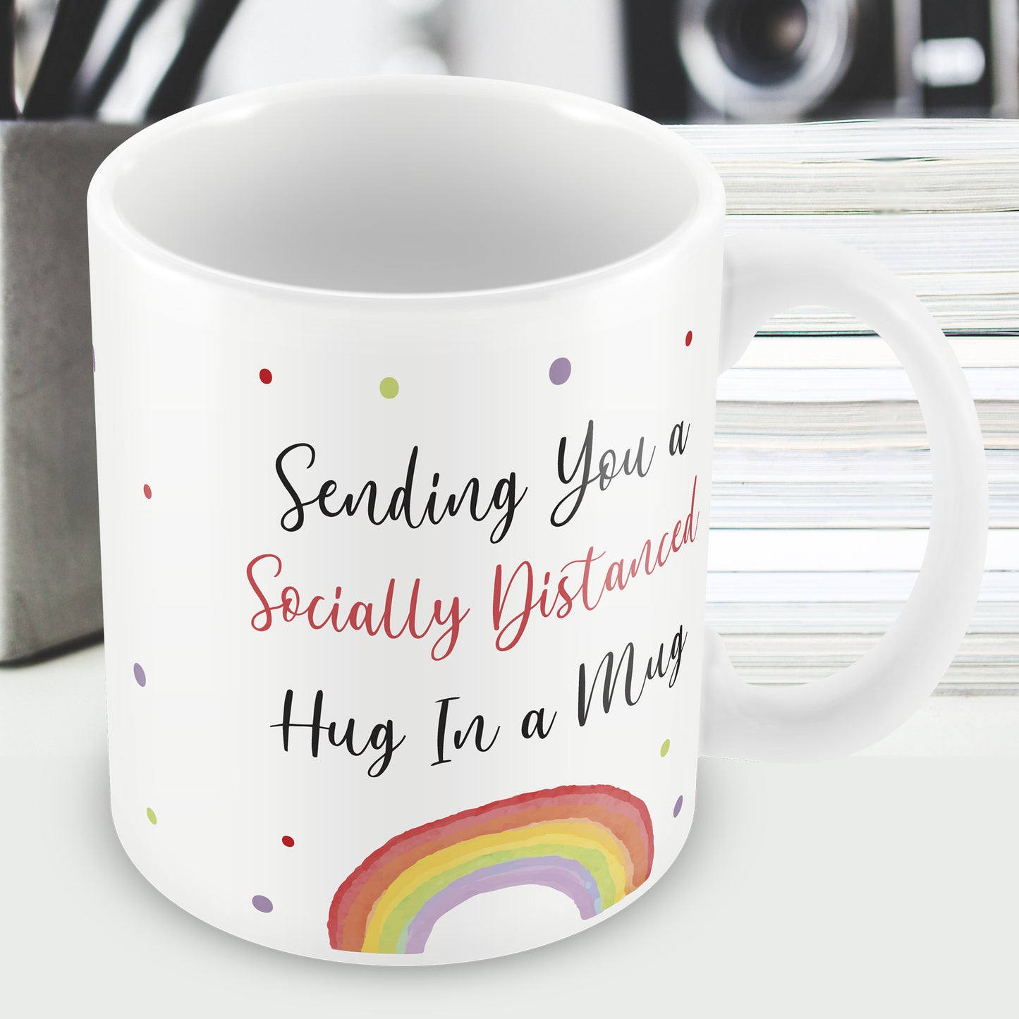Social Distance Hug MUG Rainbow Friendship Gift Best Friend Gift
