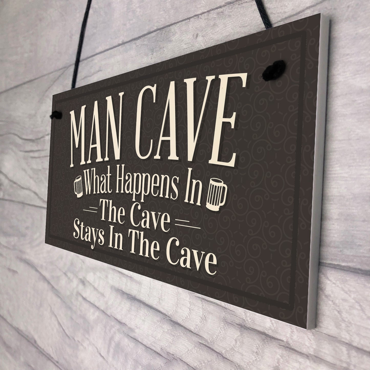 Vintage Man Cave Plaque Sign Fathers Day Gift For Him Bedroom