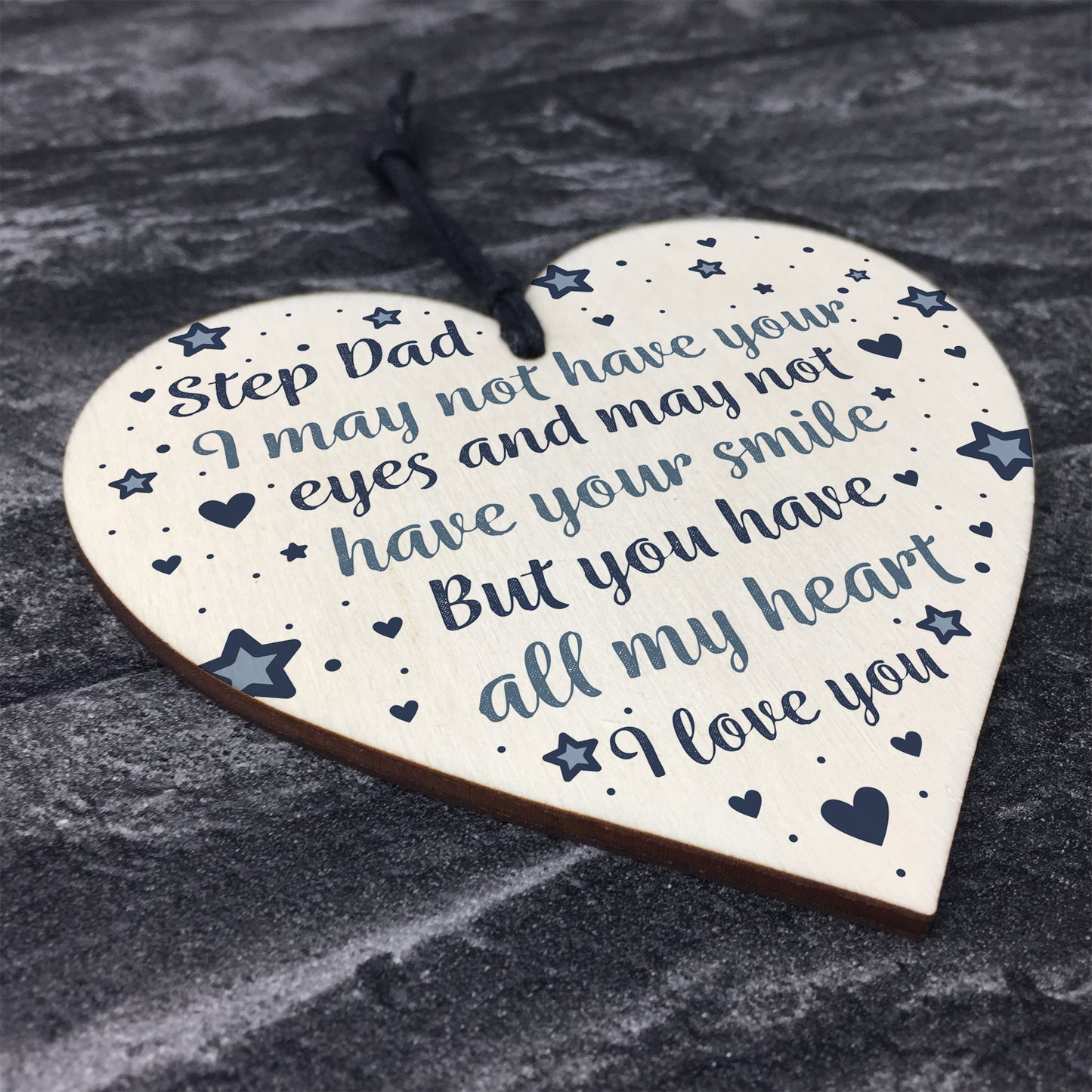 Step Dad Gifts Fathers Day Gifts Wooden Heart Sign Birthday Gift