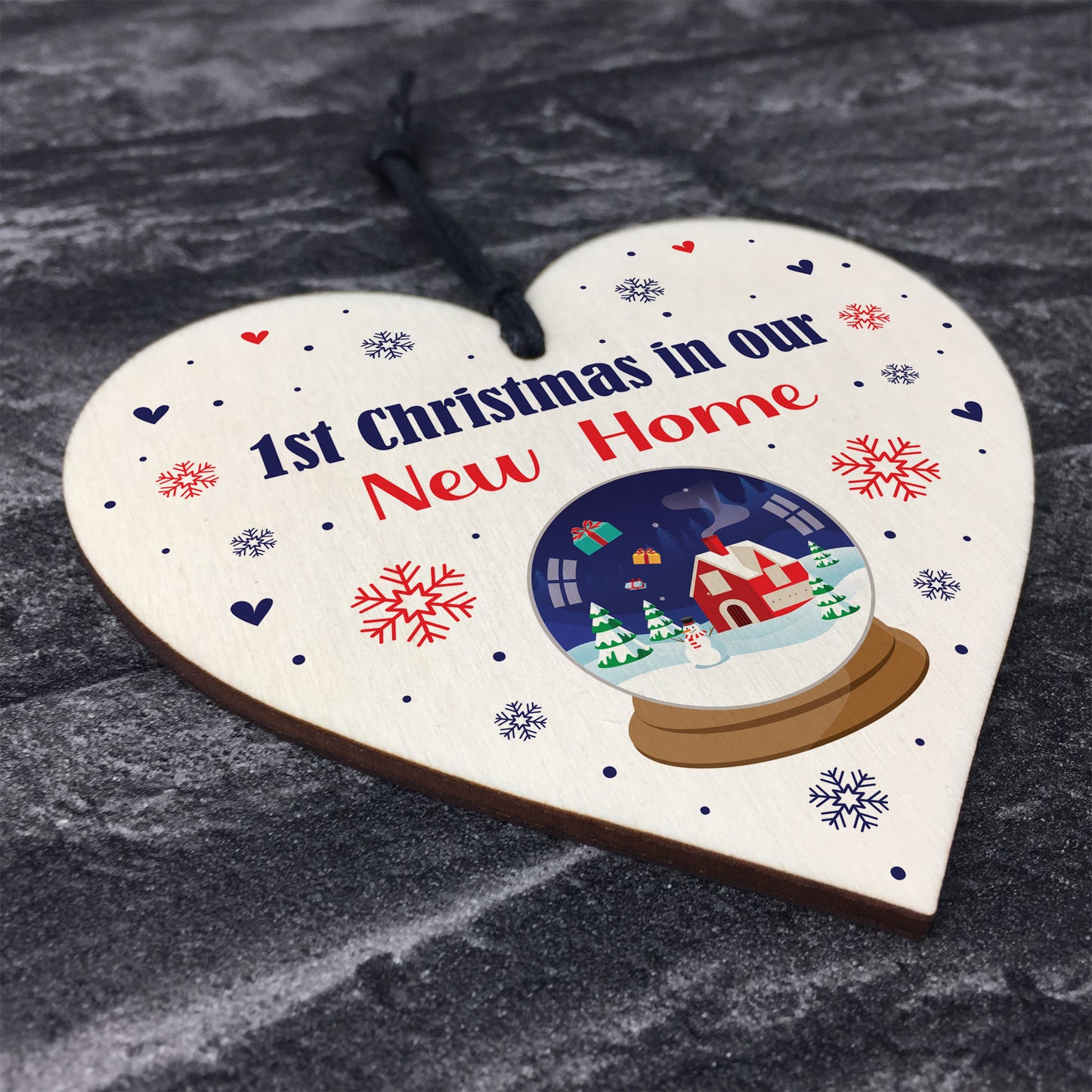 1st First Christmas In New Home Wooden Heart Christmas Gifts