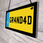 Grandad Novelty Number Plate Sign Fathers Day Birthday Gifts