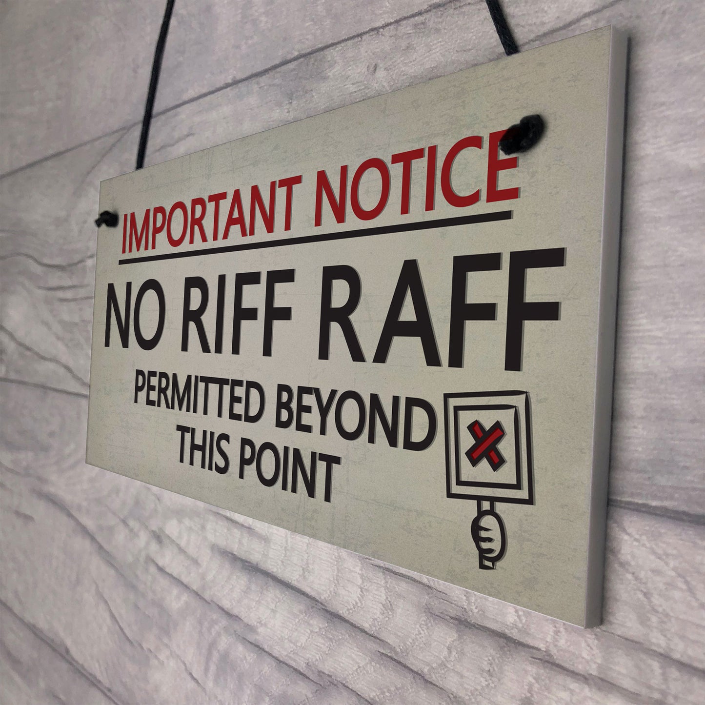 No Riff Raff Friend Hanging Plaques Funny Pub Home Bar Man Cave