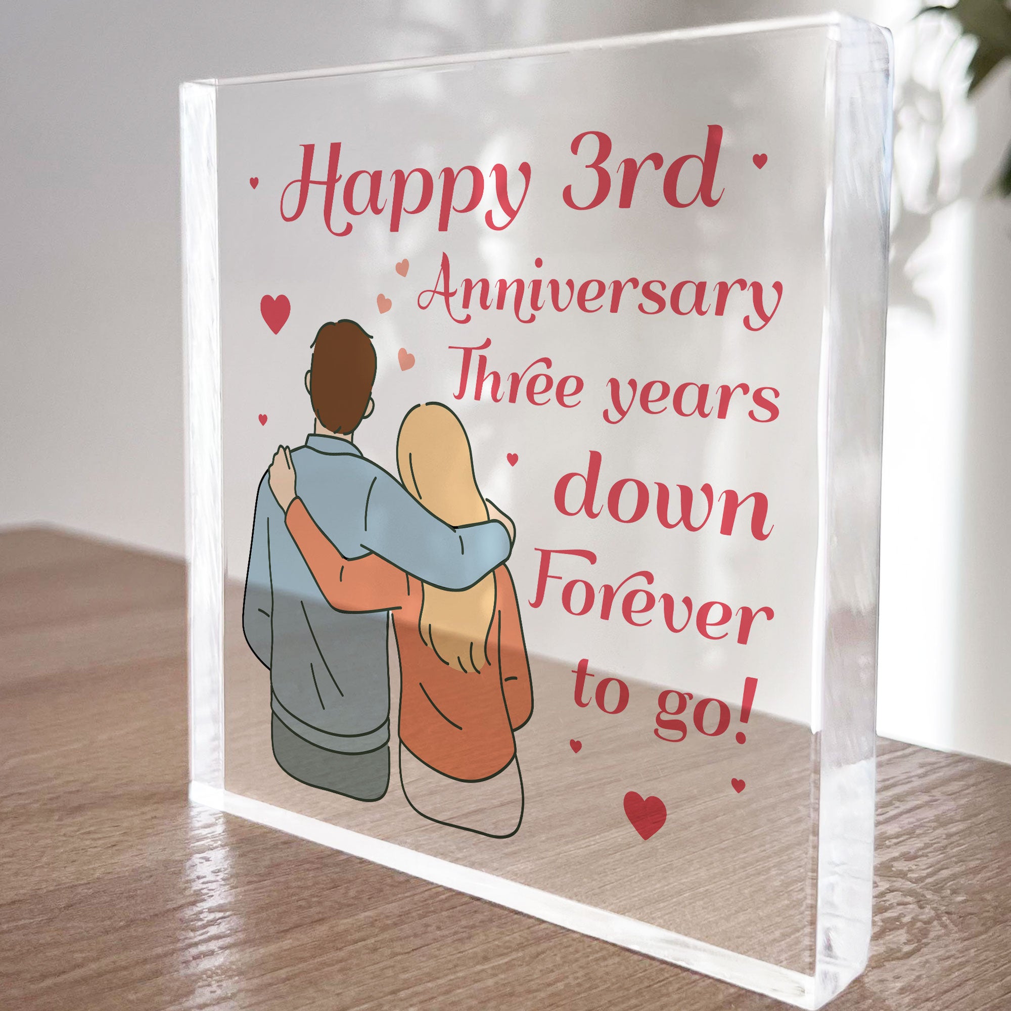 Buy 3 Year Wedding Anniversary Gift for Him, 3rd Anniversary Gift for  Boyfriend, 3 Year Anniversary Gift for Wife, Third Anniversary Husband  Online in India - Etsy