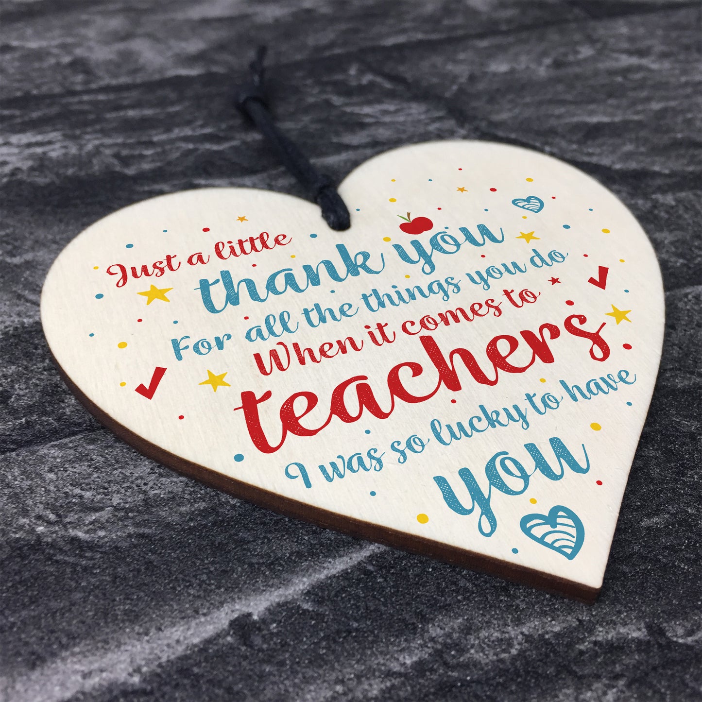 Handmade Wooden Hanging Plaque Gift For Teacher Thank You Gift