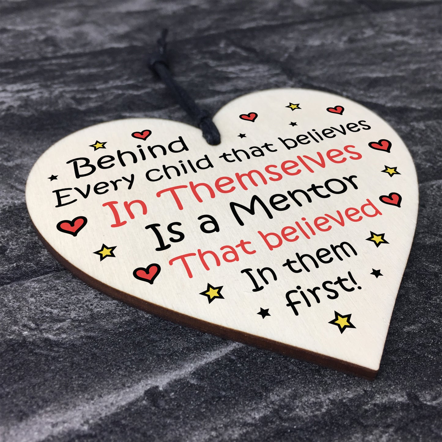 MENTOR Gift Heart Hanging SignThank You Friend Teacher Gift