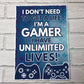 Gaming Plaque / Boys Bedroom Sign / Games Room Wall Art