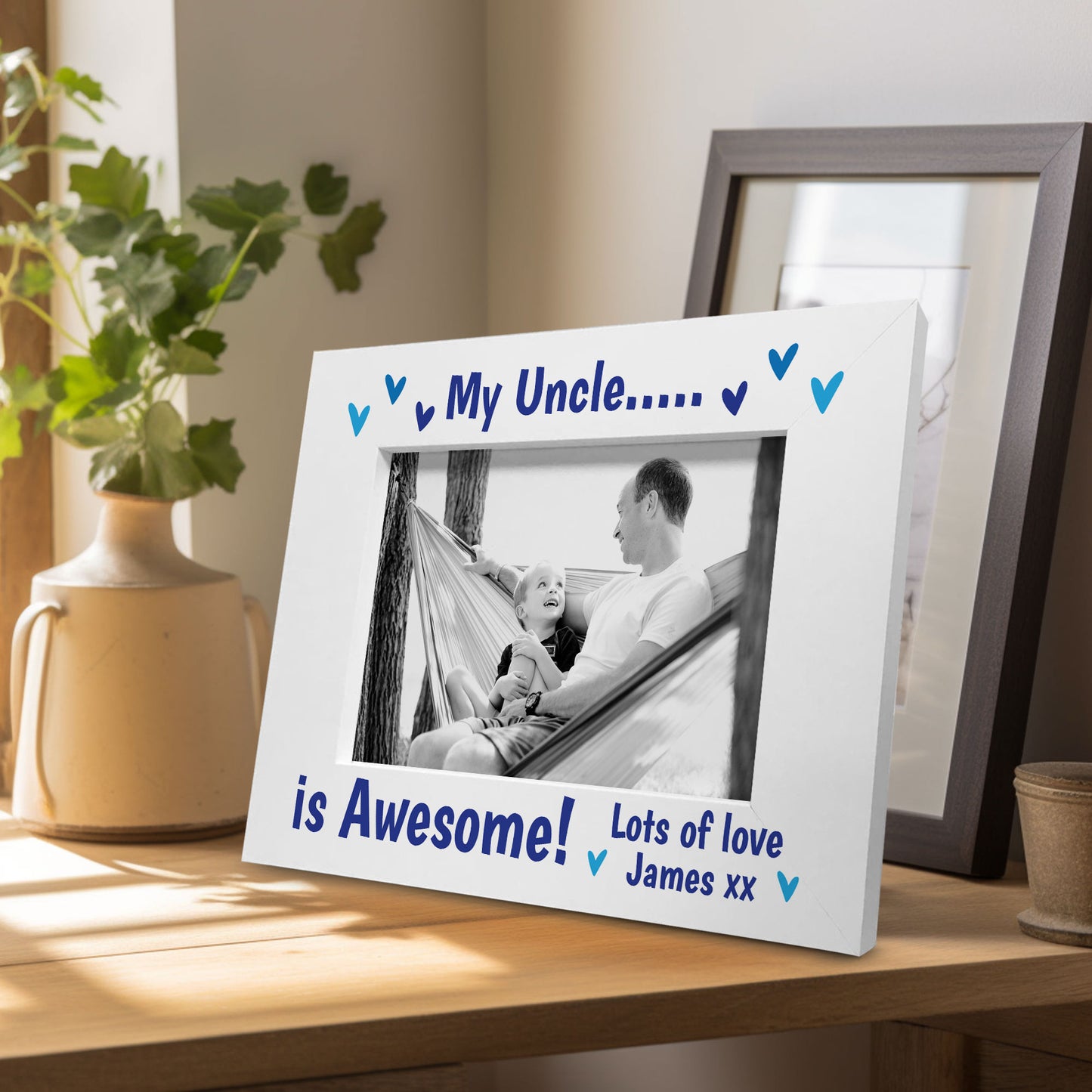 Personalised Uncle Photo Frame Novelty Gift For Uncle Birthday