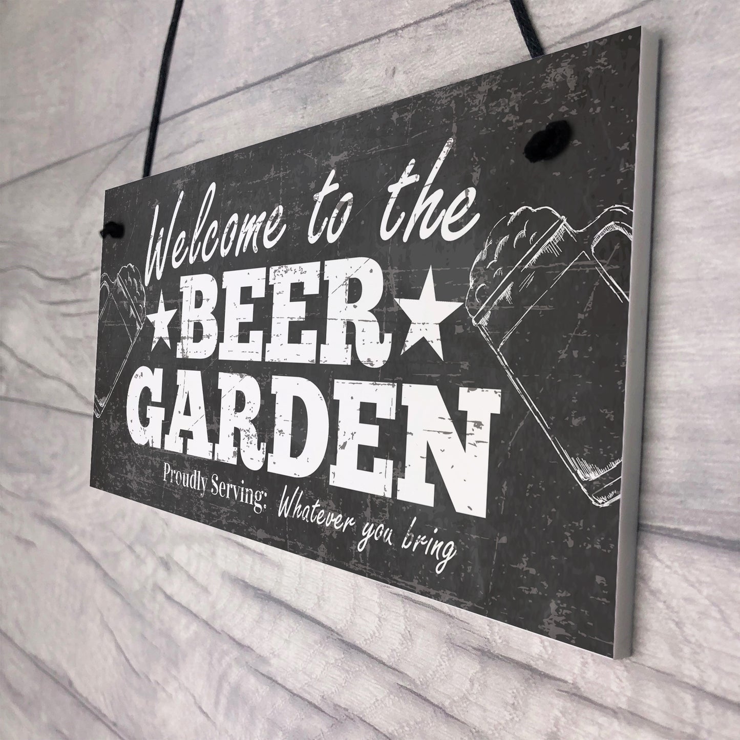 Welcome Sign Beer Garden Signs Wall Pub Garden Plaque Gifts