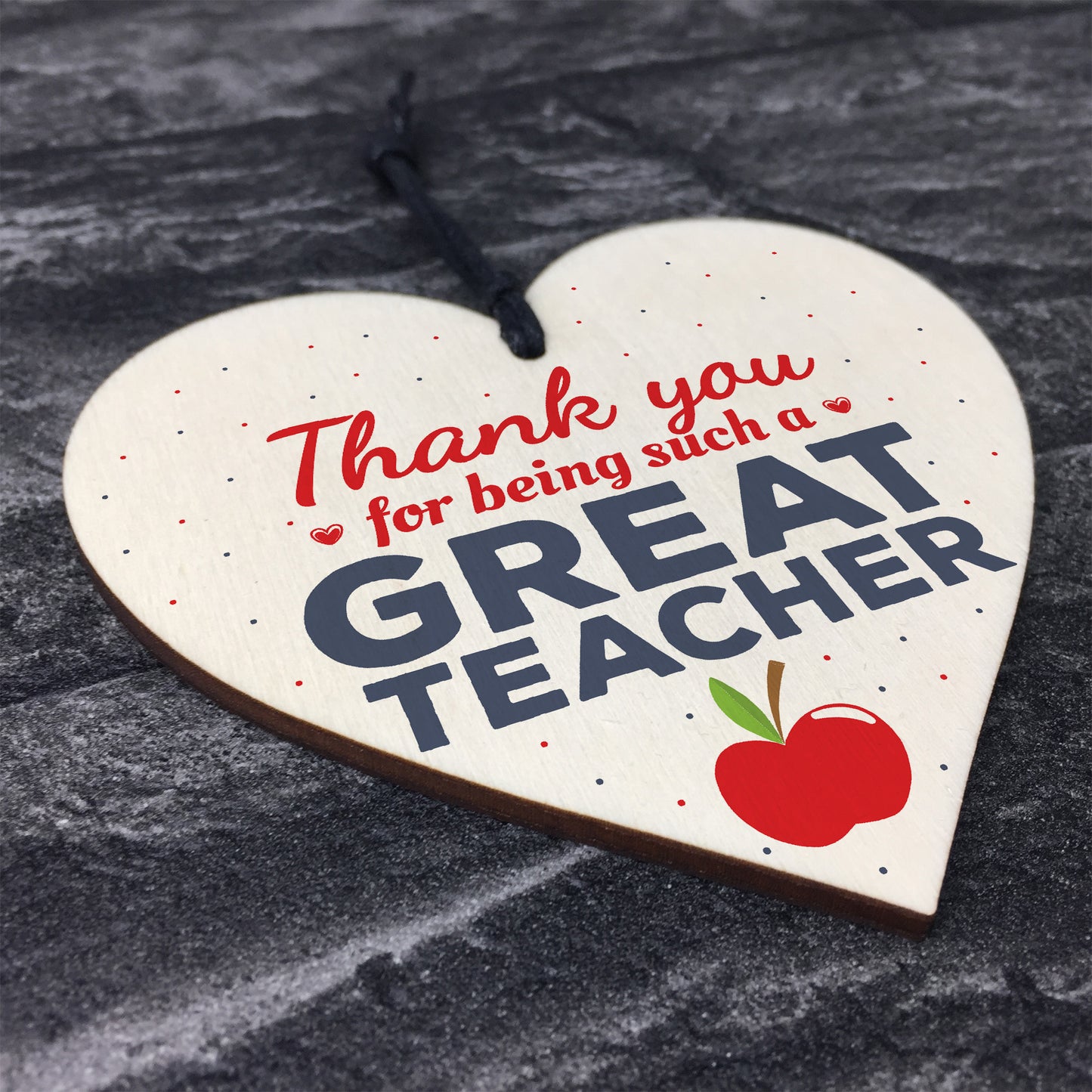 Thank You Teacher Gift Wooden Heart Teaching Assistant Leaving