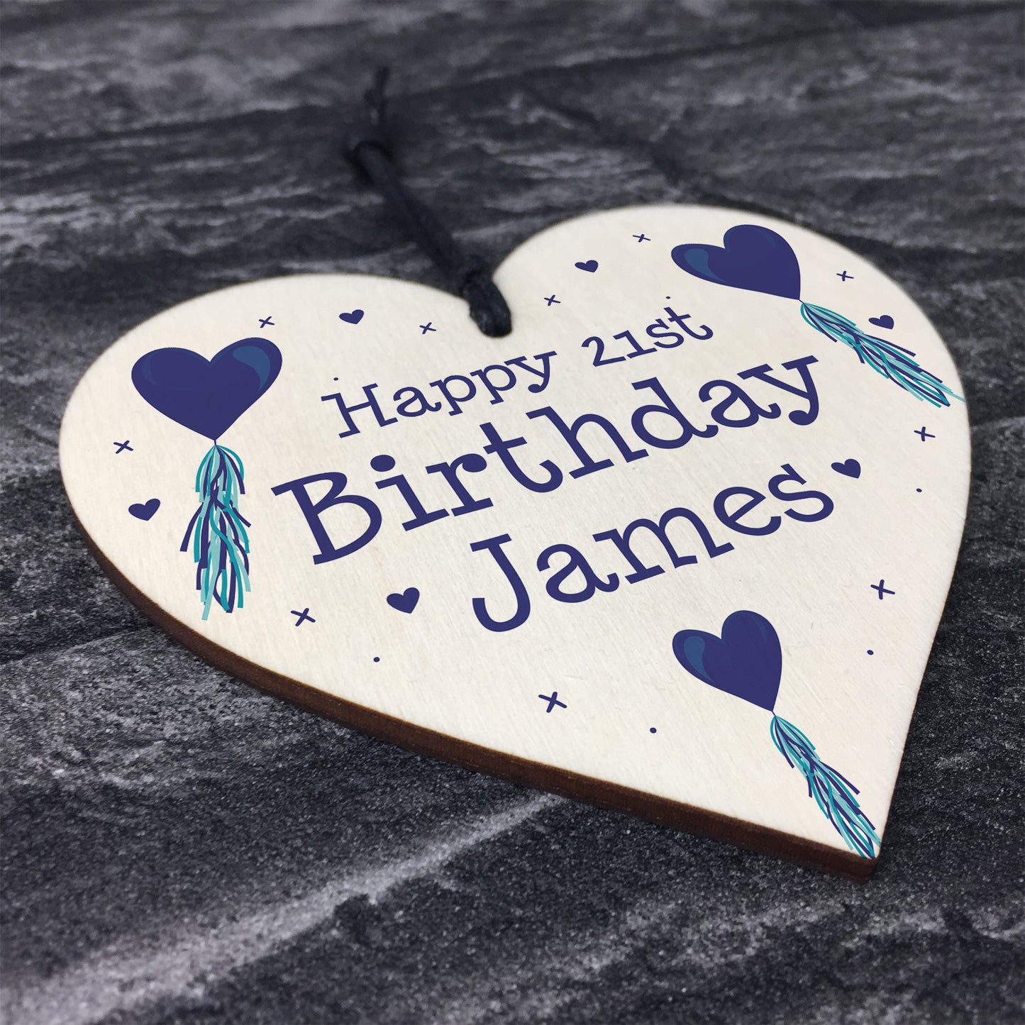 Birthday Personalised Heart Wood Gift For Him Her Novelty Gifts