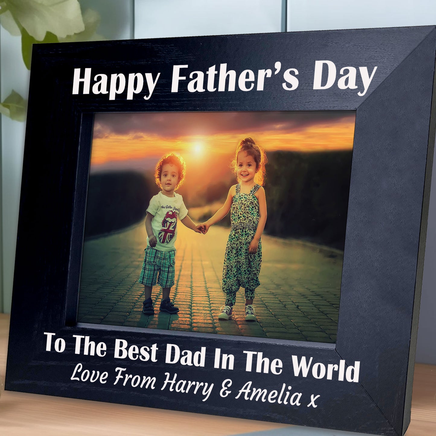 Personalised Best Dad Photo Frame Fathers Day Gift For Dad