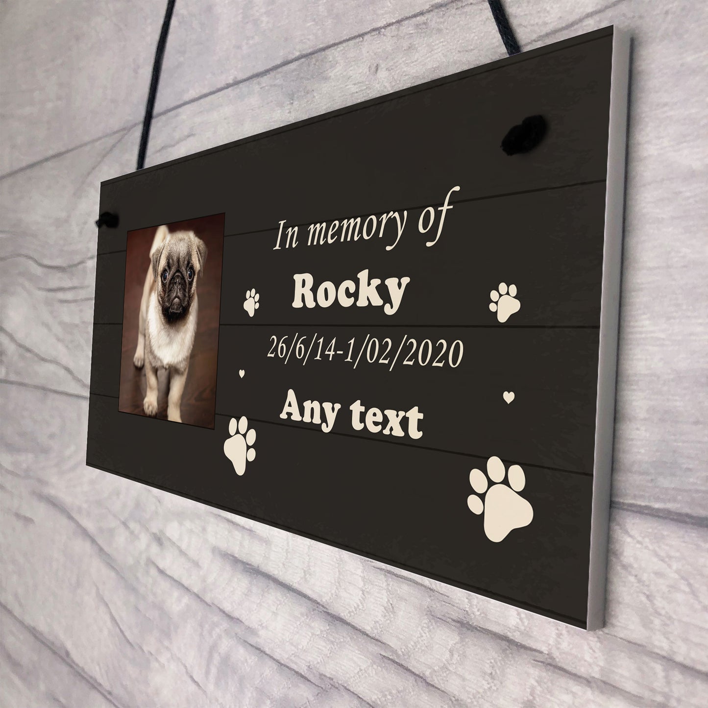 Memorial Sign For Family Pet PERSONALISED Dog Sign