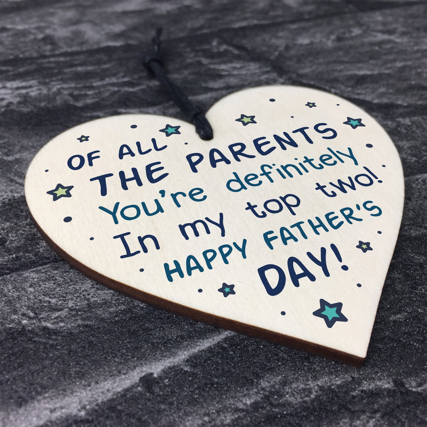 Funny Fathers Day Gift Idea Novelty Wood Heart Plaque Gift