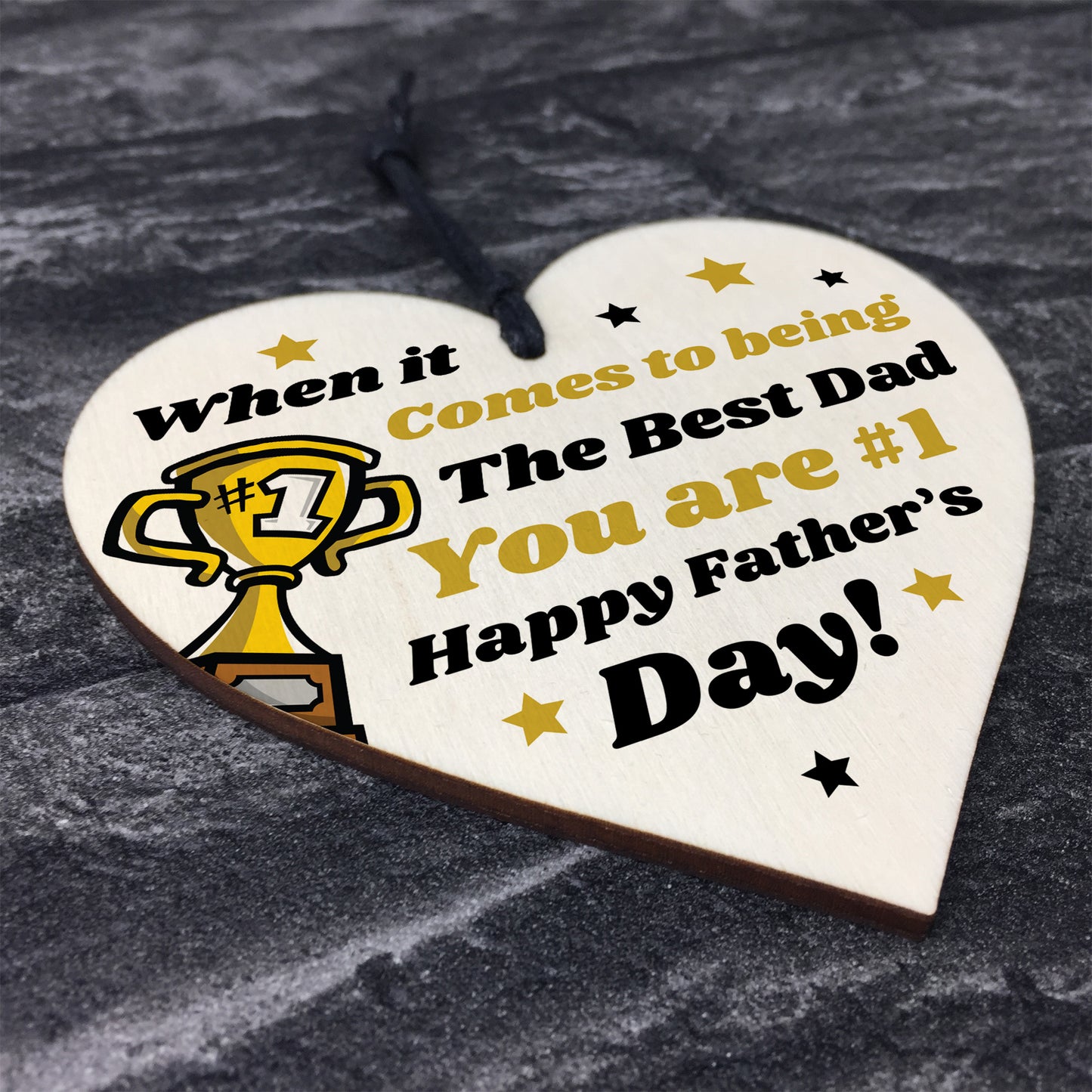 Fathers Day Gifts For Dad Daddy Father Wood Heart Thank You