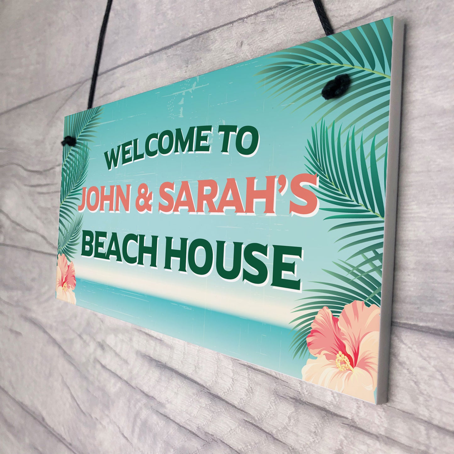 Personalised Beach House Hut Shed Sign Seaside Home Decor Gift