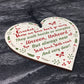 Handmade Memorial Gift Wood Heart Remembrance Plaque For Grandad