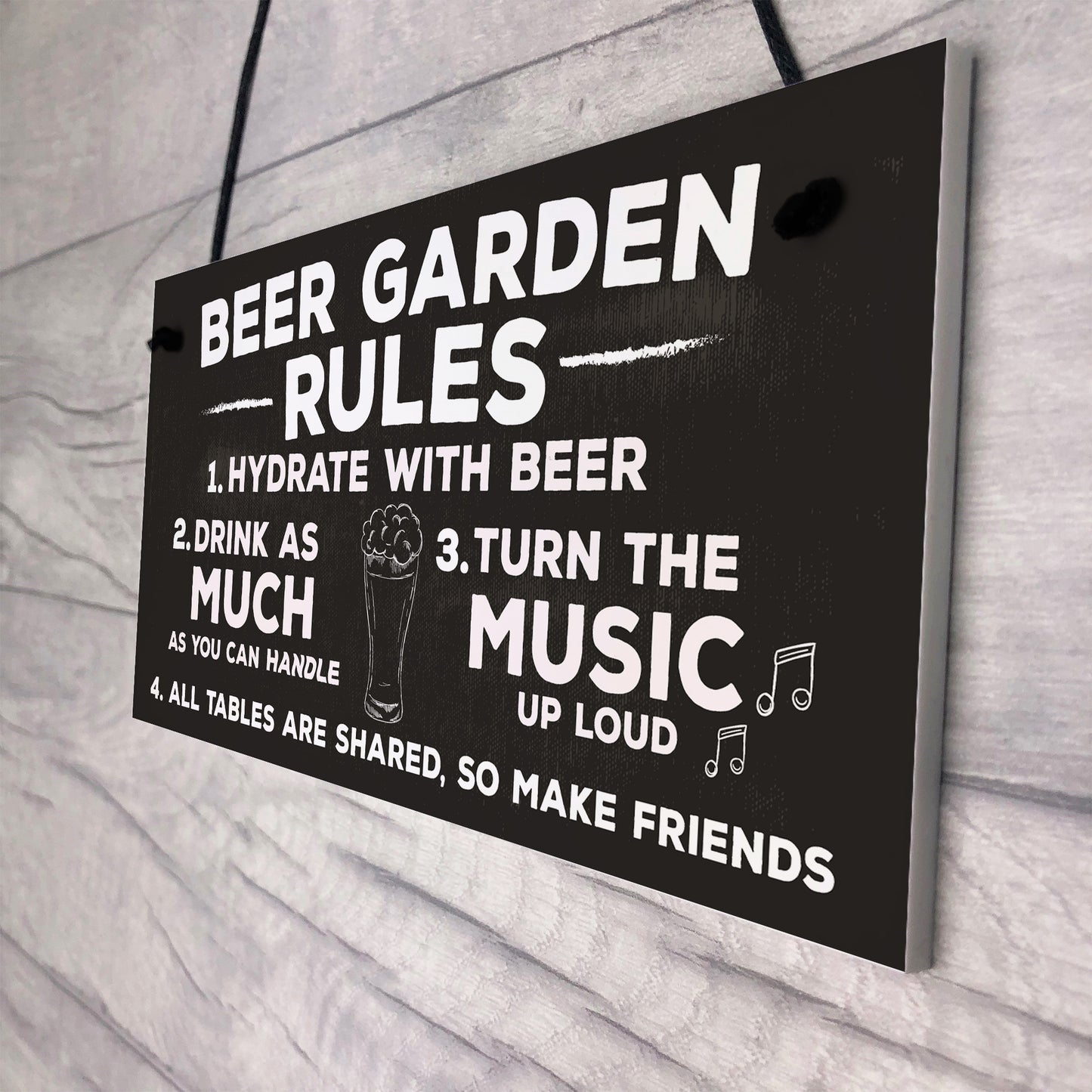 Beer Garden Rules Hanging Wall Signs Pub Garden Plaques Alcohol