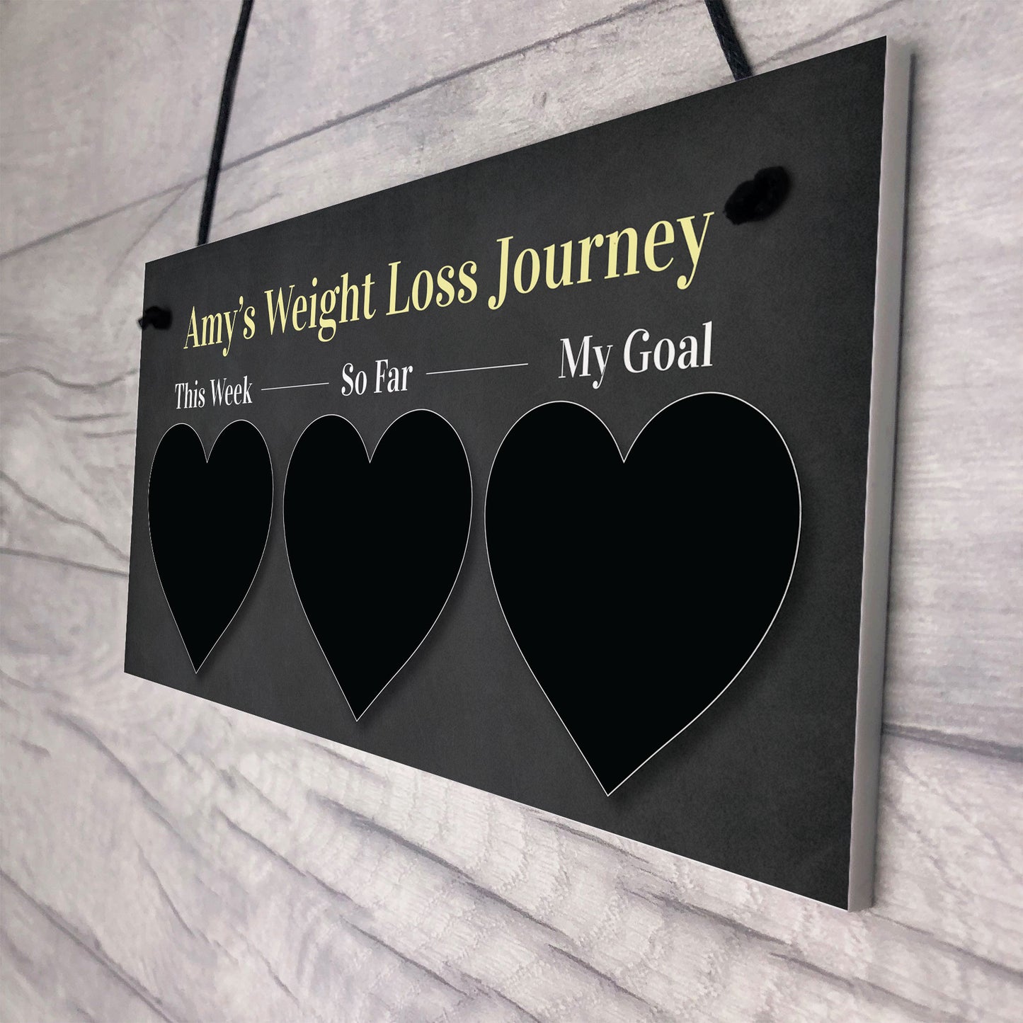 Weight Loss Tracker PERSONALISED Sign Track Your Journey Gift