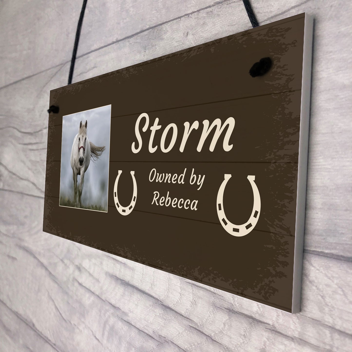 PERSONALISED Horse Lover Gift Hanging Stable Sign Home Decor