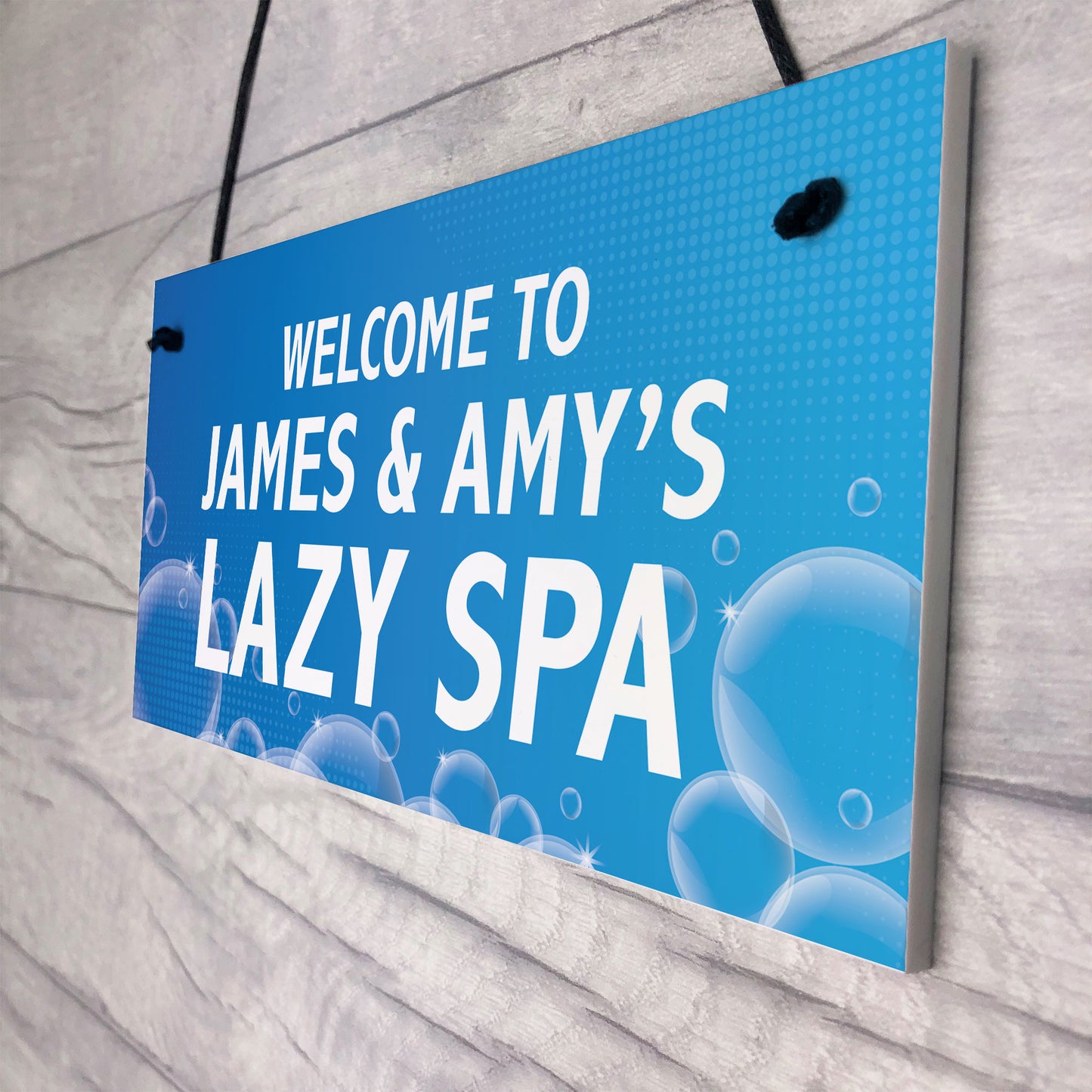 Personalised Lazy Spa Signs Novelty Hot Tub Accessories Signs