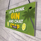 Novelty Gin Wall Sign Funny Bar Pub Man Cave Kitchen Plaque Gift