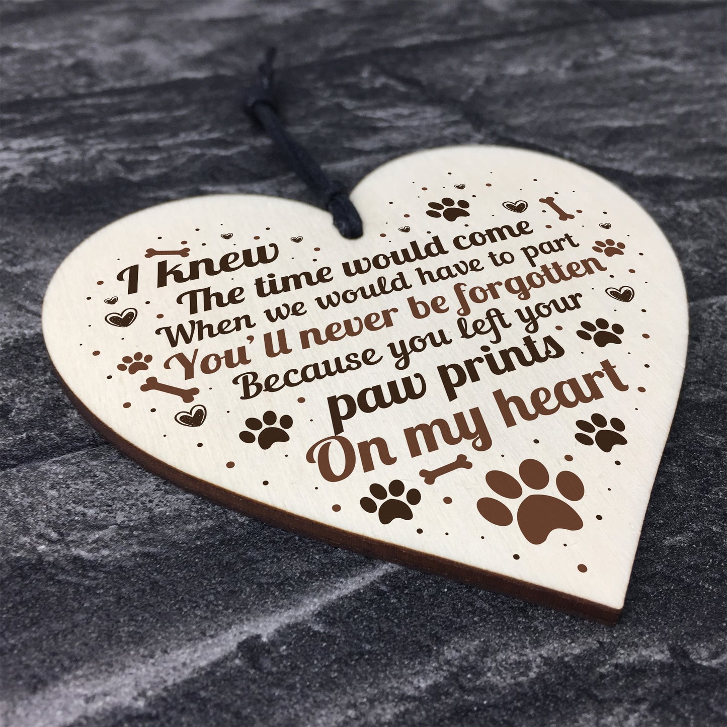 Pet Memorial Dog Cat Tribute Plaque Wood Heart Grave Christmas