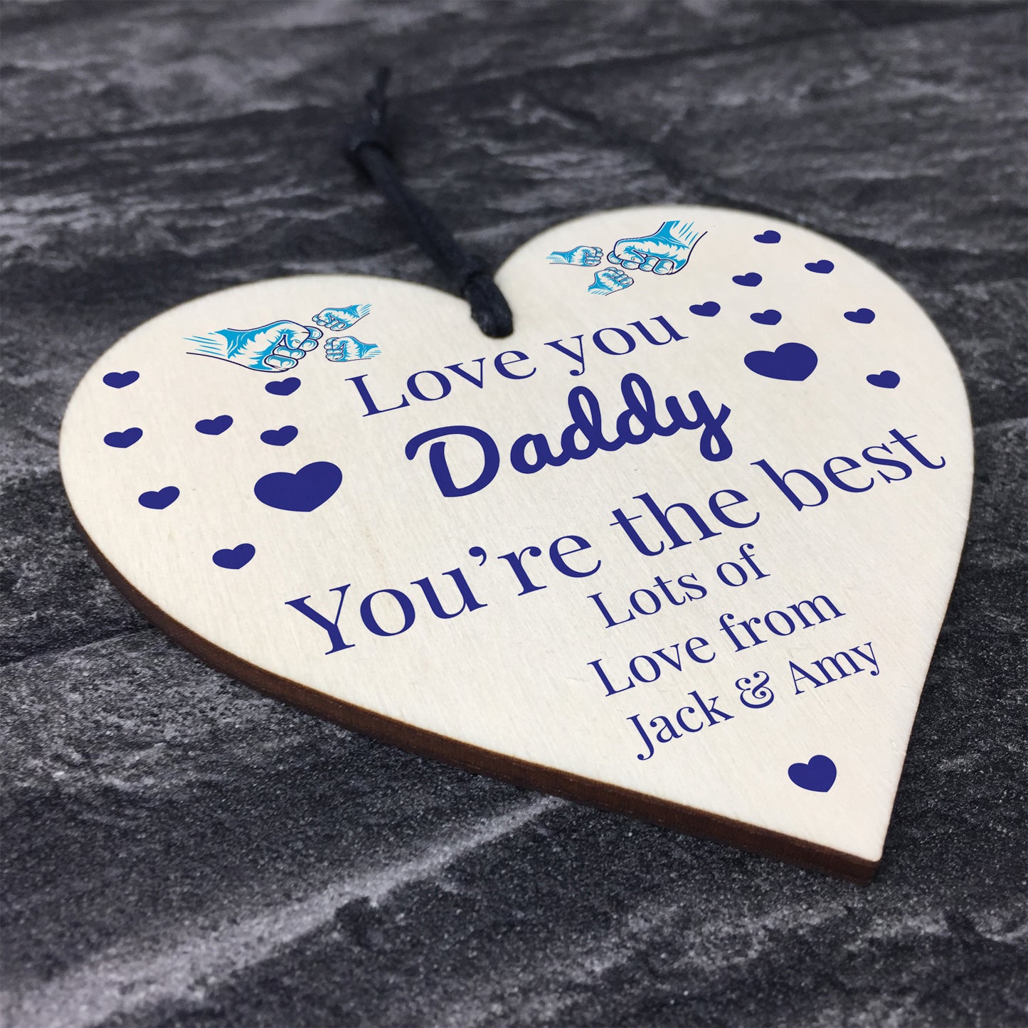 Personalised Fathers Day Gift For Daddy Team Fist Bump Daughter