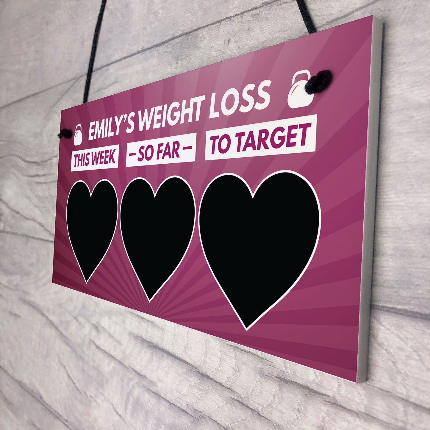 Personalised Weight Loss Sign Motivational Gift Weight Watchers