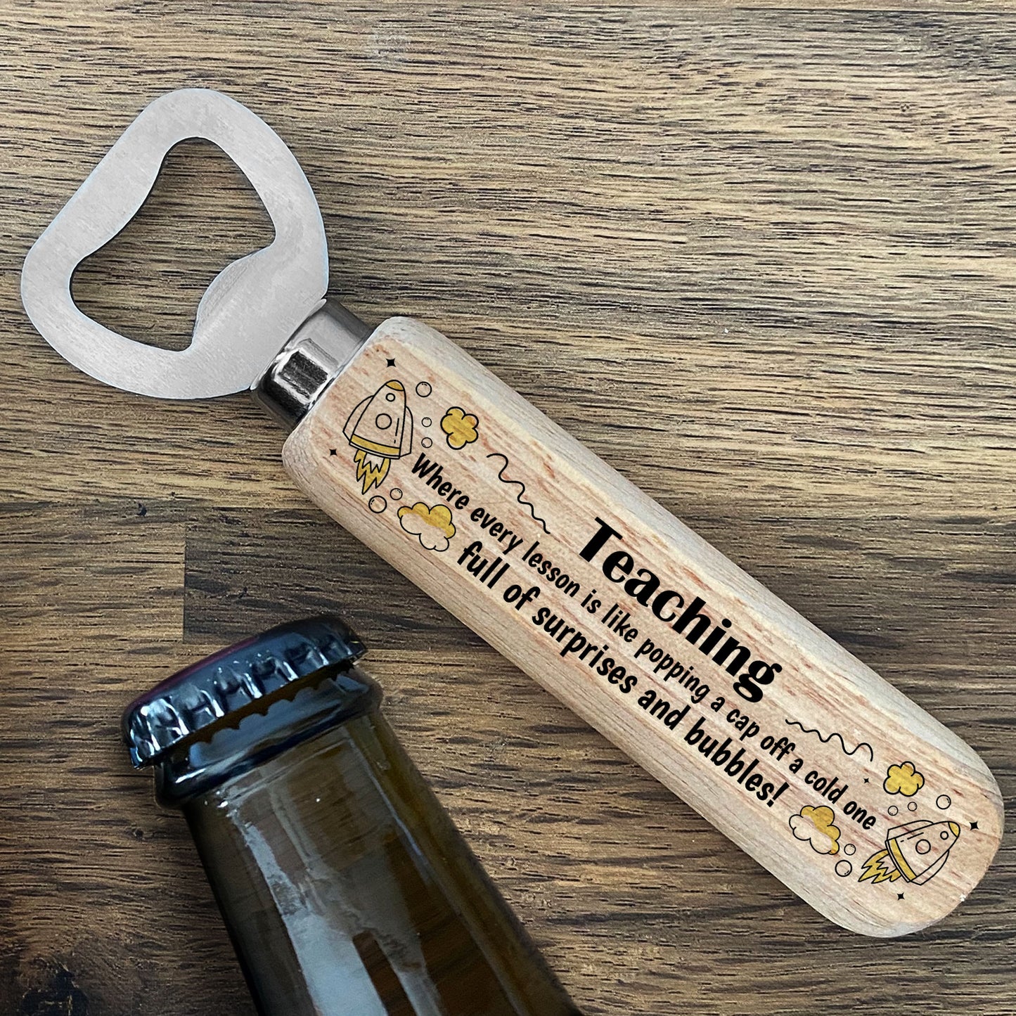 Teacher Gift Wood Bottle Opener Teacher Thank You Gifts School