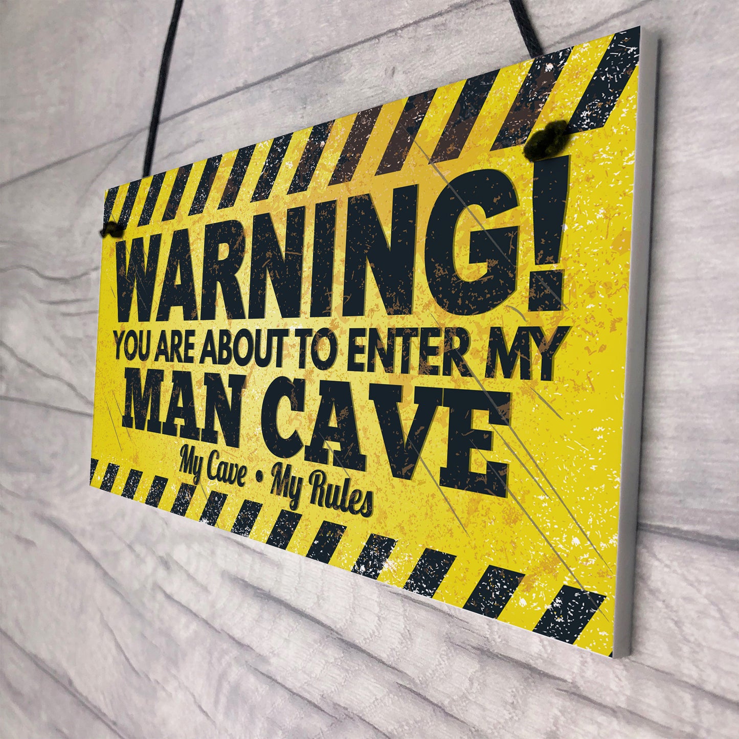 Man Cave Funny Hanging Plaque Fathers Day Gift Games Room