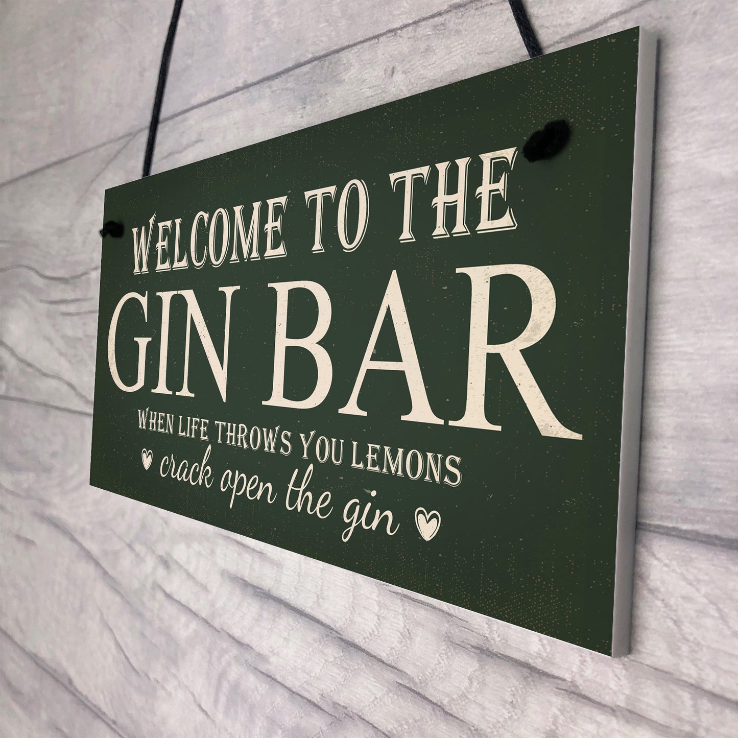 Welcome To Gin Bar ManCave Kitchen Pub Bar Wall Door Garden