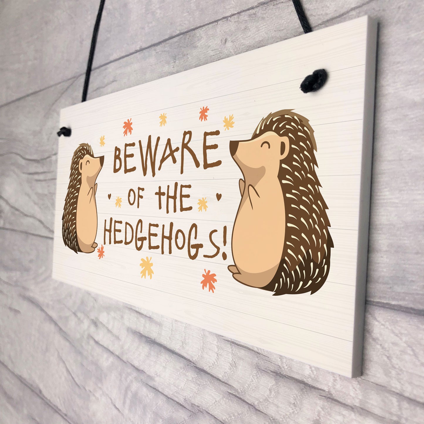 BEWARE OF THE HEDGEHOGS Funny Garden Sign Hedgehog Sign