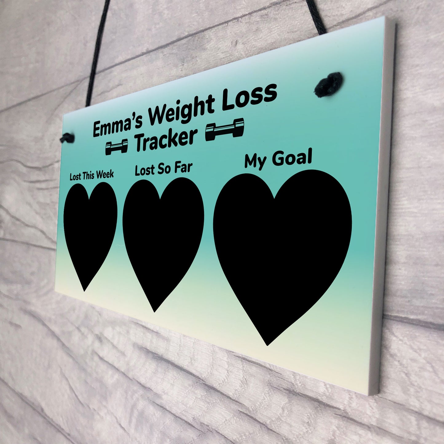 PERSONALISED Weight Loss Tracker Journey Sign Diet Slimming