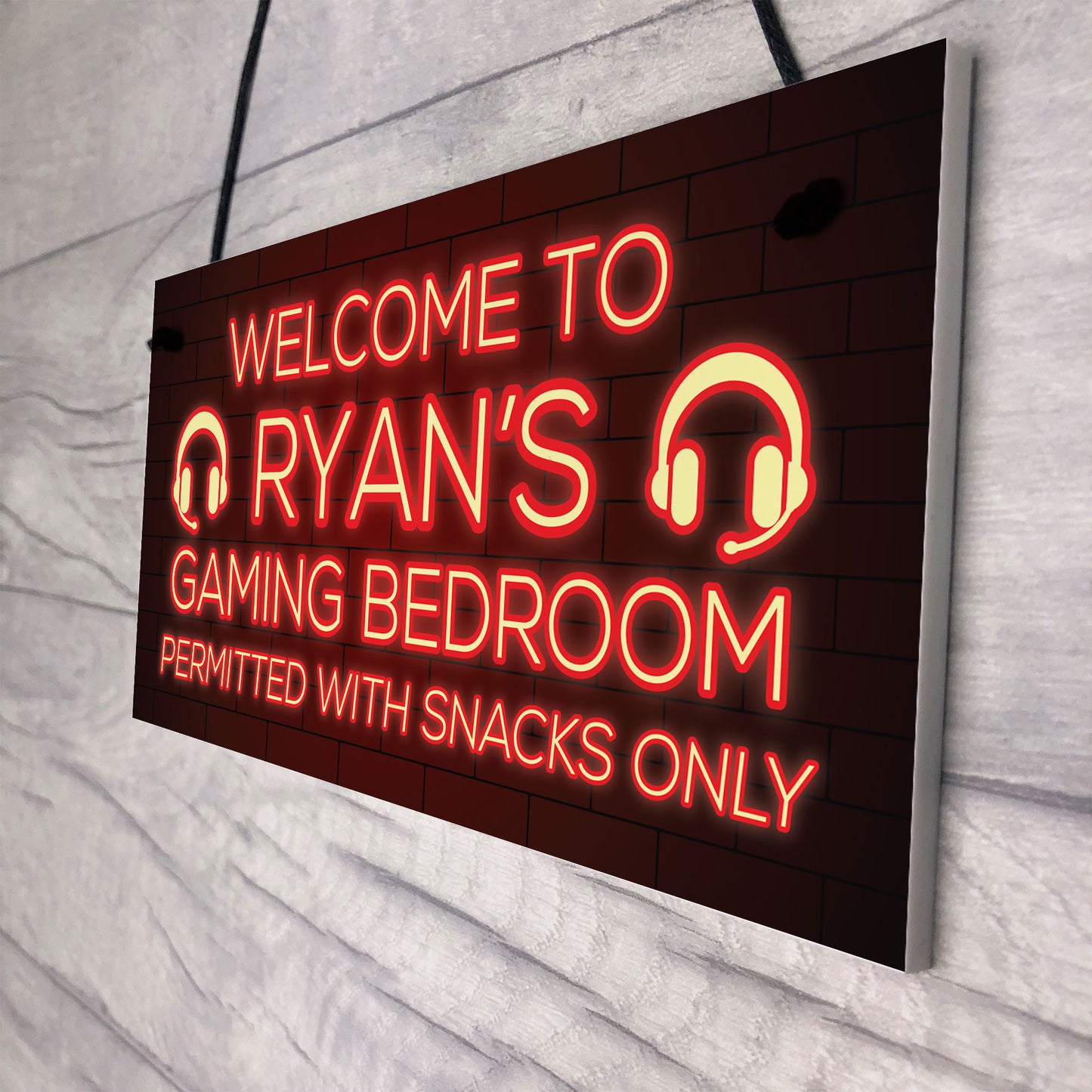 Personalised Boys Bedroom Sign Gaming Gamer Gift For Him