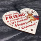 Funny Friendship Christmas Gift Novelty Wood Heart Joke Present