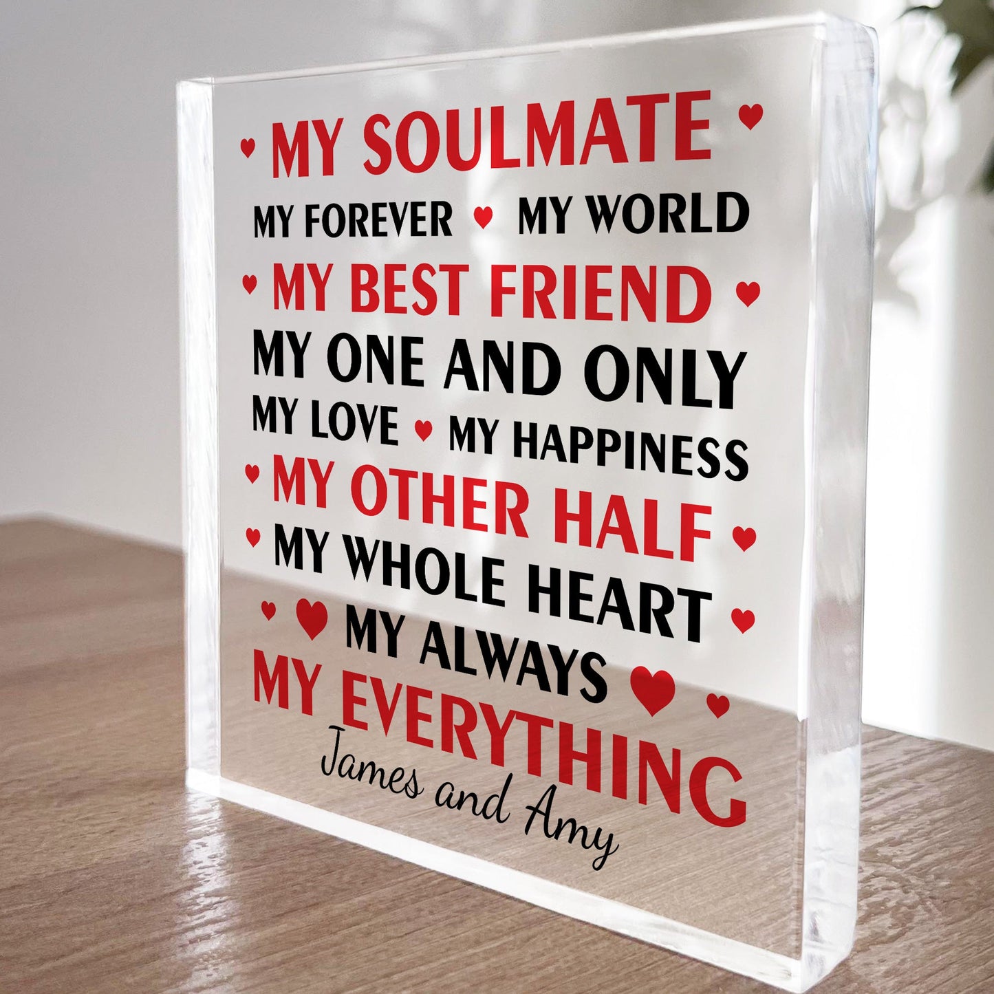 Soulmate Gifts Husband And Wife Gifts Personalised Block