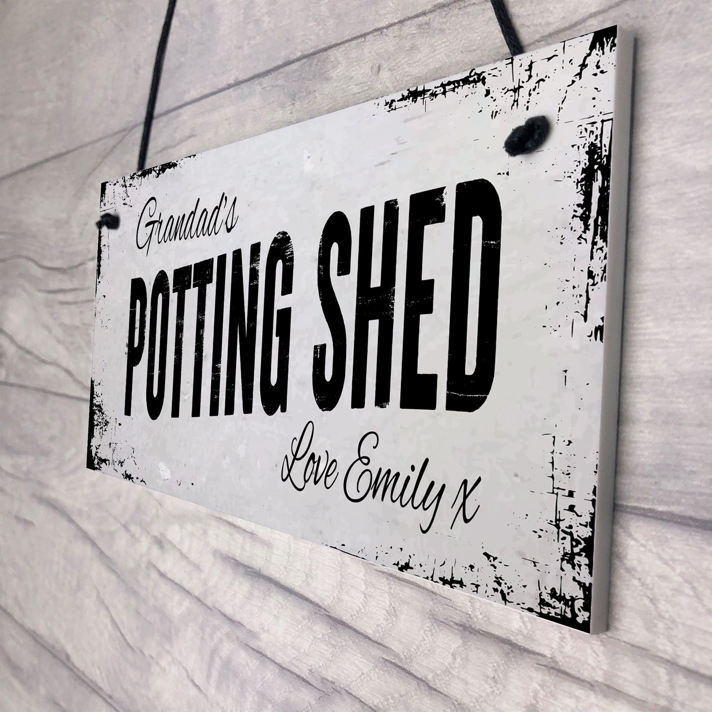 Novelty Potting Shed Sign Shabby Personalised Garden Sign Shed